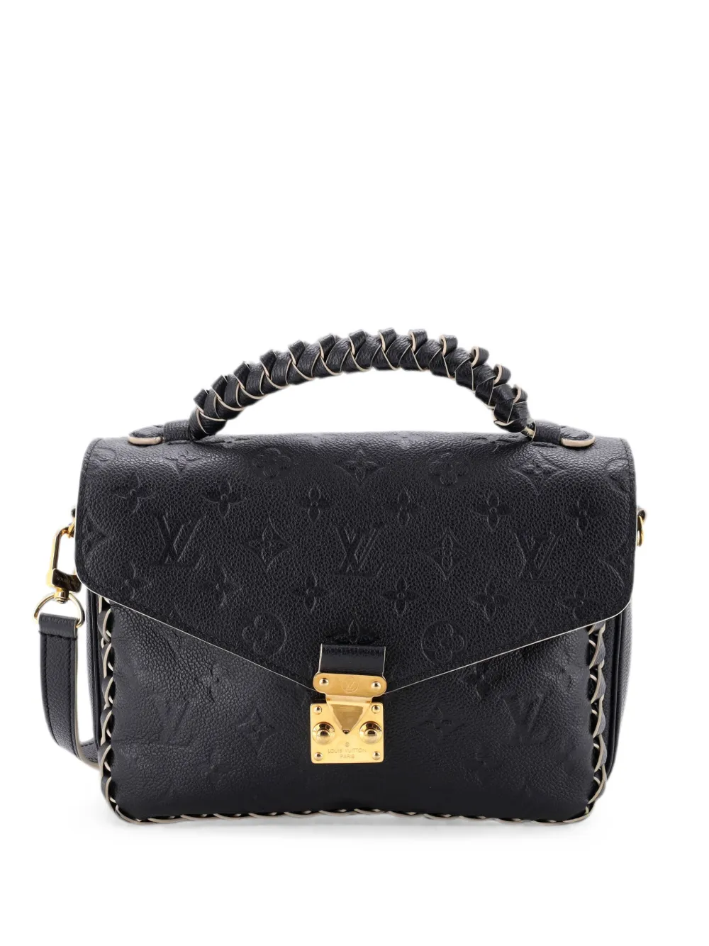 Louis Vuitton Pre-Owned Braided Handle Pochette Metis Monogram Empreinte Leather crossbody bag - Black