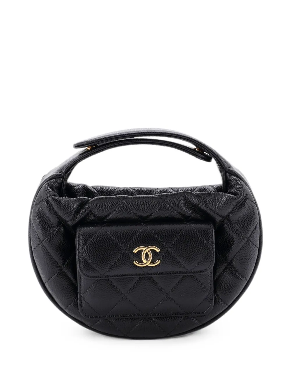 CHANEL Pre-Owned Borsa passepartout Polly Pocket Pouch mini in pelle Caviar - Nero