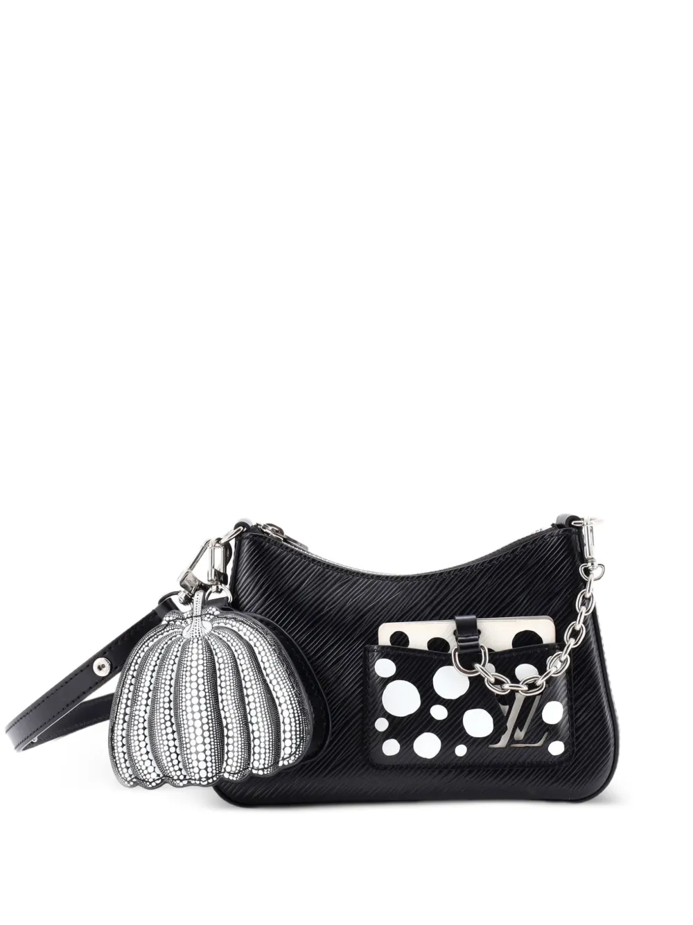 Louis Vuitton Pre-Owned Marellini Handbag Epi Leather with Yayoi Kusama Infinity Dots Detail hobo bag - Black