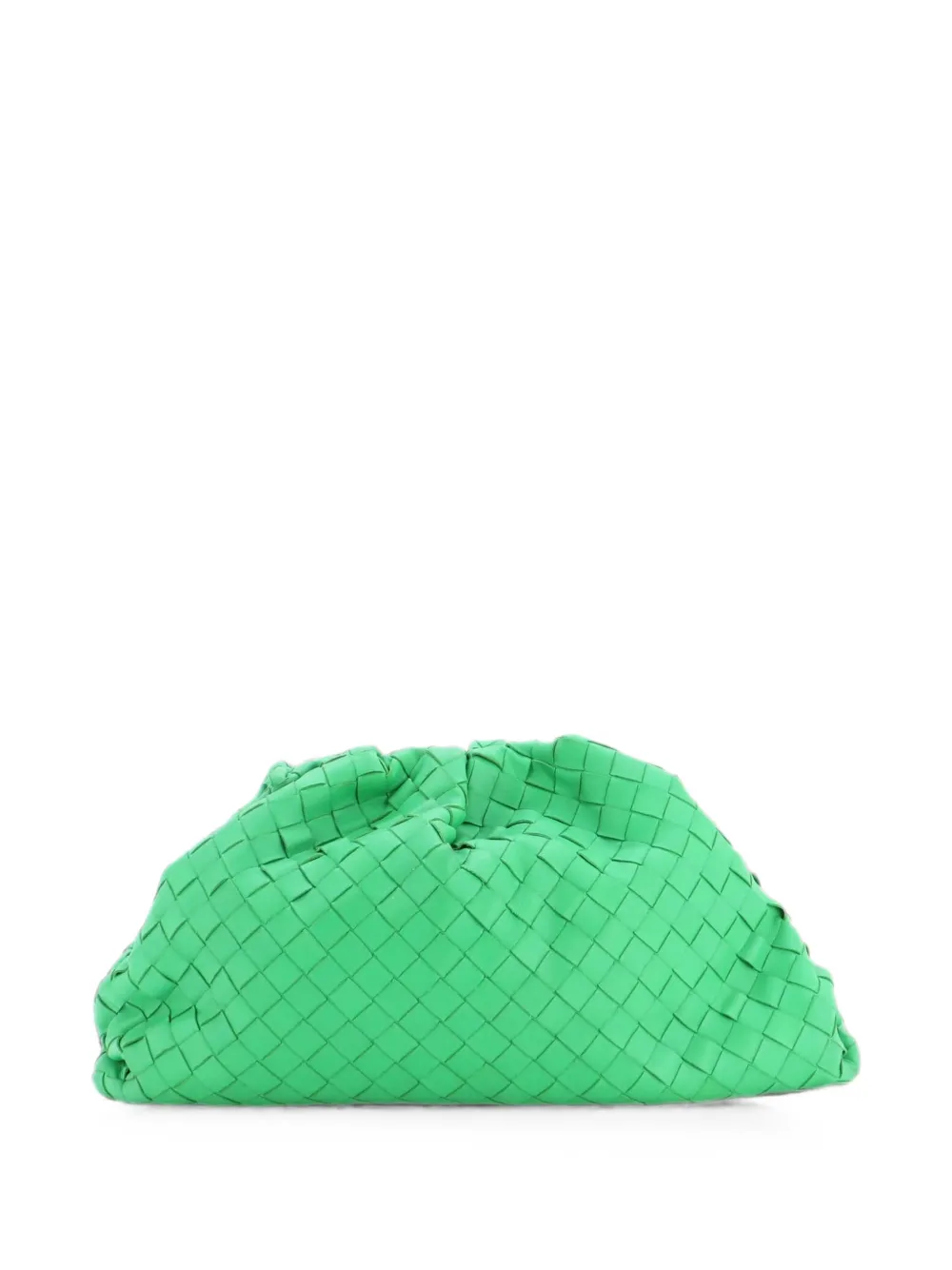 Bottega Veneta Pre-Owned Borsa a tracolla The Pouch mini in nappa con design Intrecciato - Verde