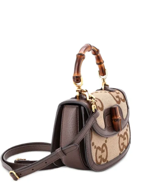 Gucci Pre-Owned bolsa crossbody Bamboo 1947 mini de lona GG