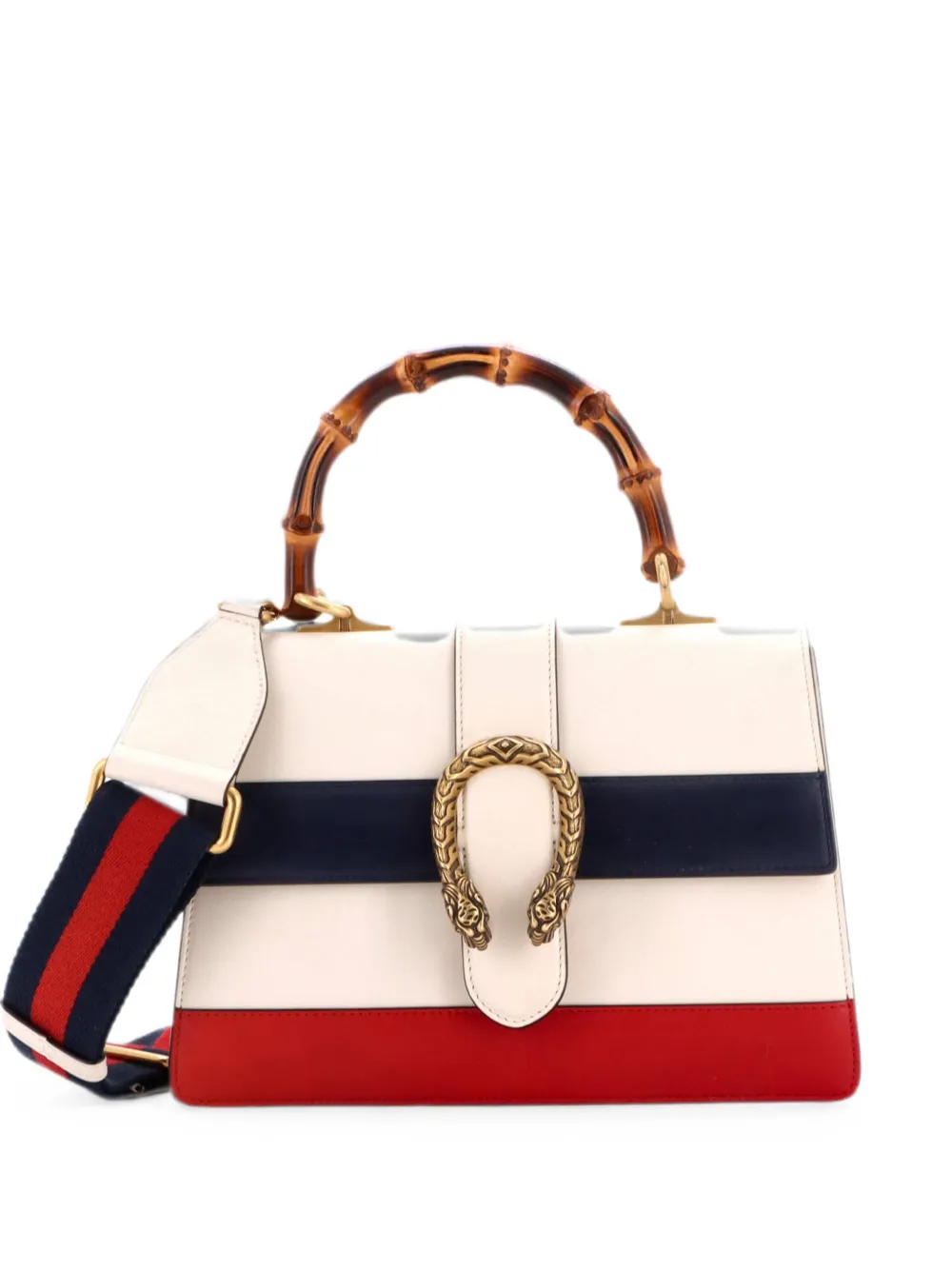 Gucci Pre-Owned Borsa a tracolla Dionysus media in pelle con design color-block e manico in bambù - Multicolore