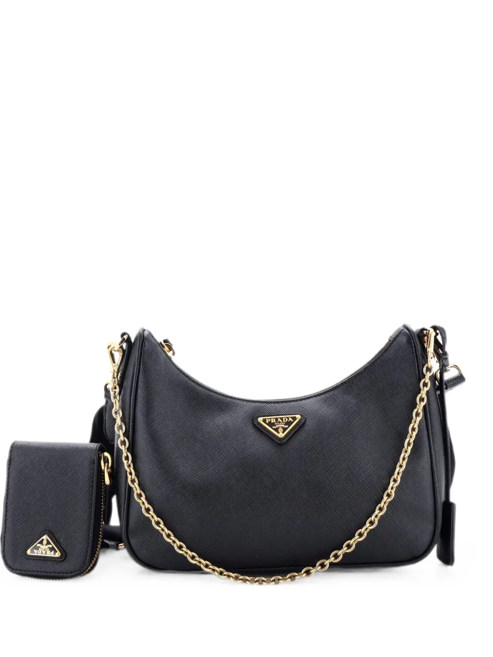 Prada Pre-Owned Borsa a tracolla Re-Edition 2005 piccola in pelle Saffiano - Nero