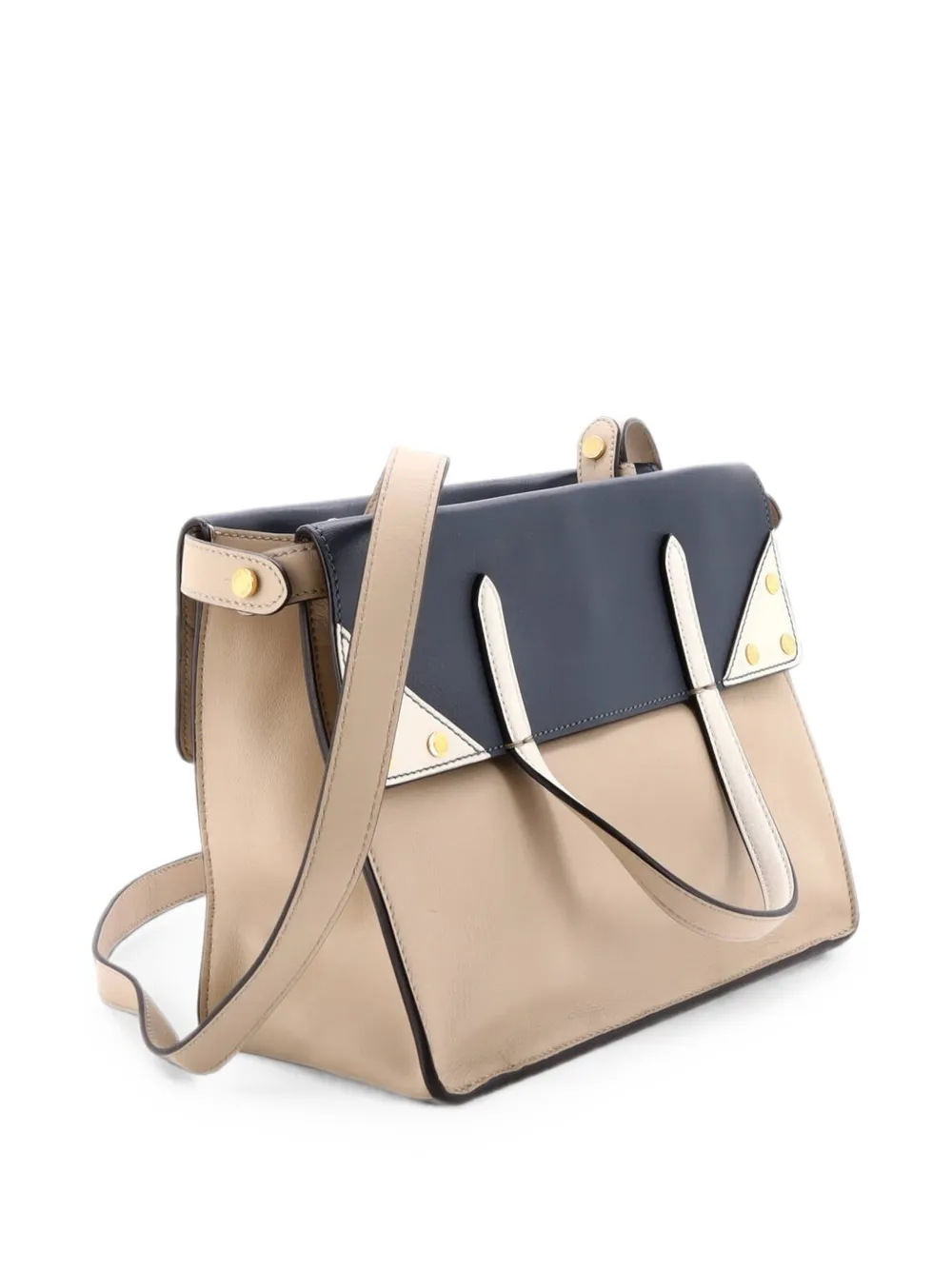 Fendi Pre-owned Flip Leather Small Tote Bag in Multicolour, view 3