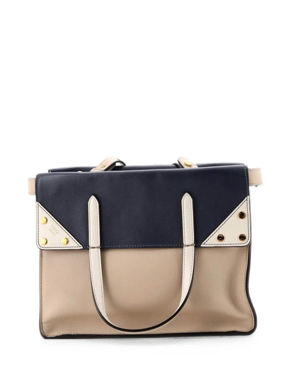 Fendi Pre-owned Flip Leather Small Tote Bag in Multicolour, view 2