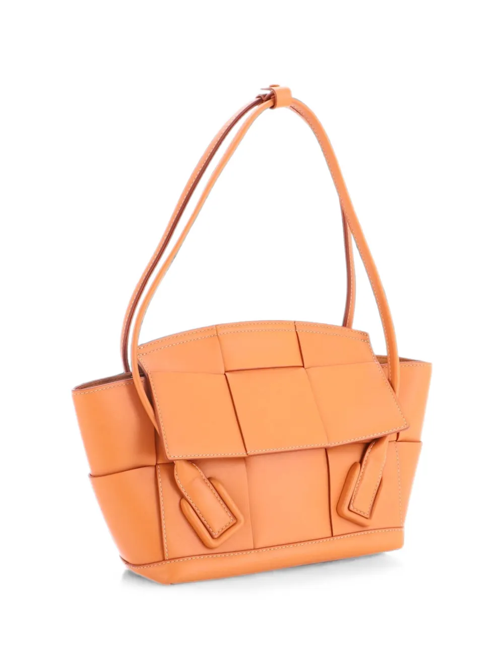 Bottega Veneta Pre-Owned Borsa a spalla Arco piccola in pelle con design Intrecciato - Marrone