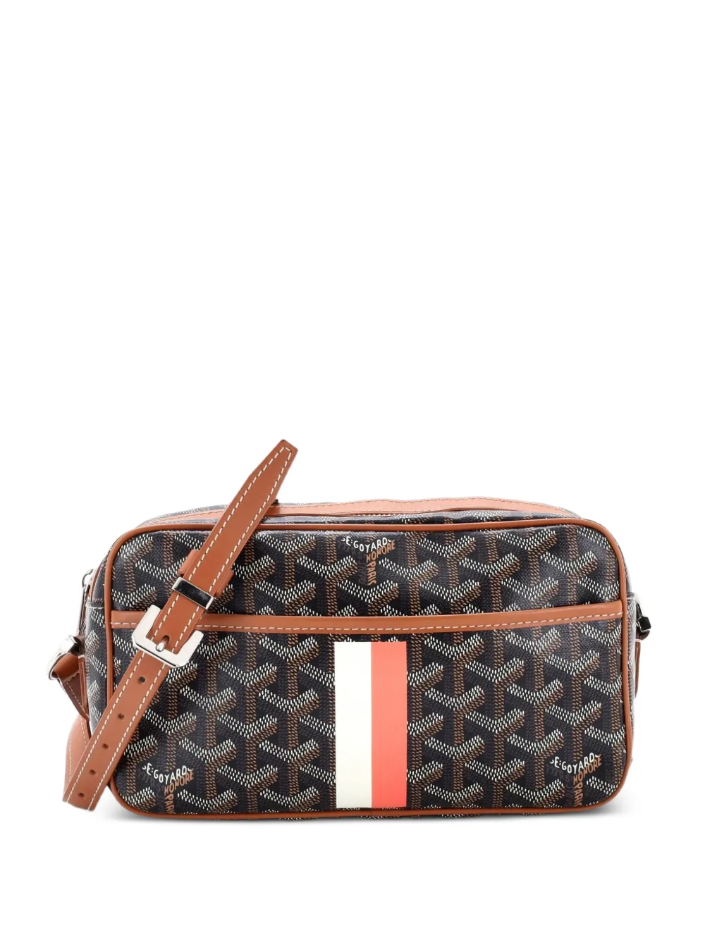 Goyard Pre-Owned Borsa a tracolla Cap Vert in tela cerata con stampa - Marrone