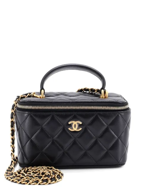 CHANEL Pre-Owned Classic Top Handle Vanity Case with Chain Quilted Lambskin Small crossbody bag