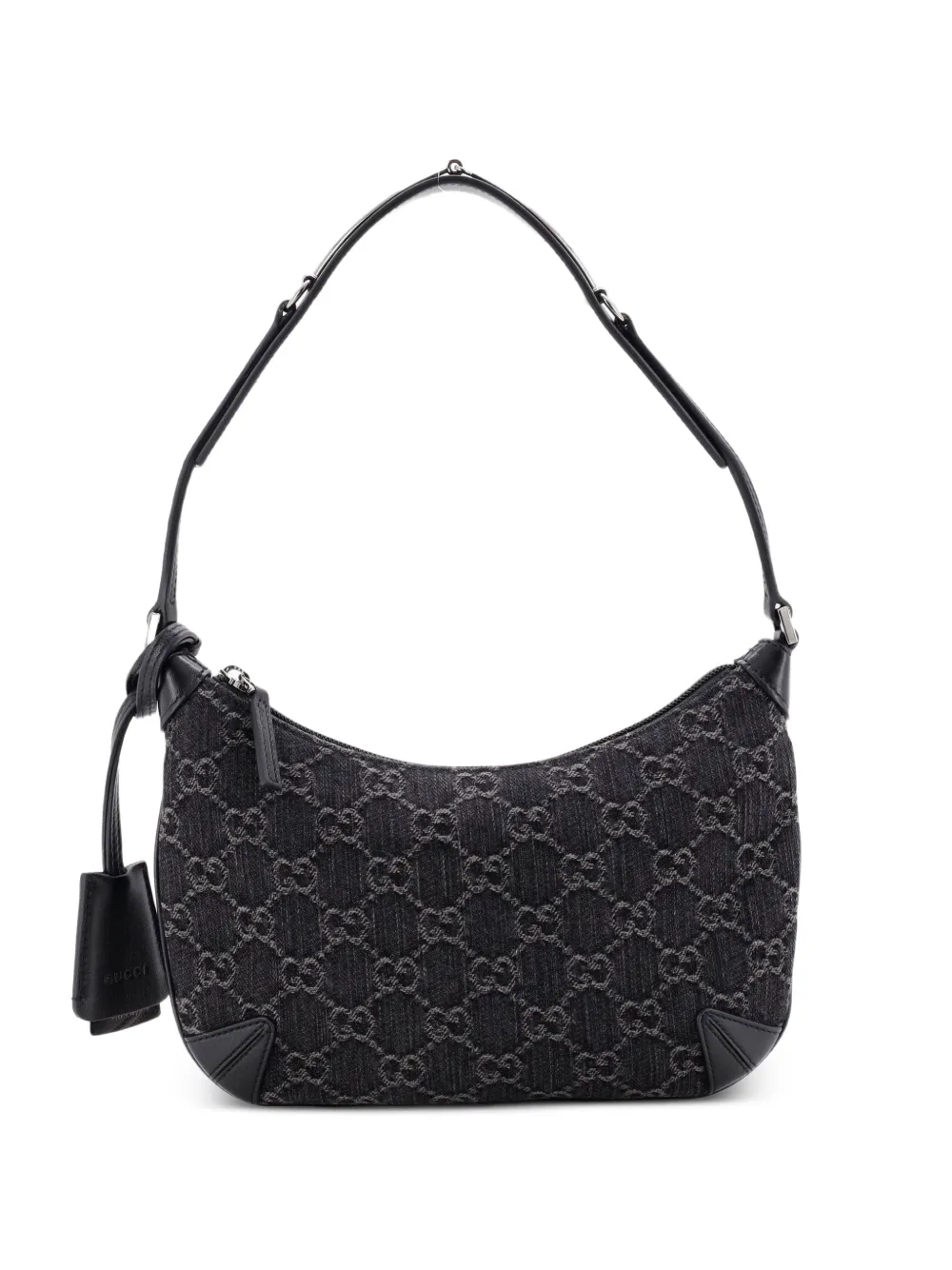 Gucci Pre-Owned Kleine Horsebit Schultertasche mit GG-Logo - Schwarz