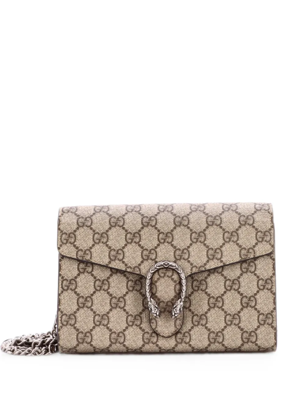 Gucci Pre-Owned Borsa a tracolla Dionysus piccola in tela cerata GG con catena - Marrone