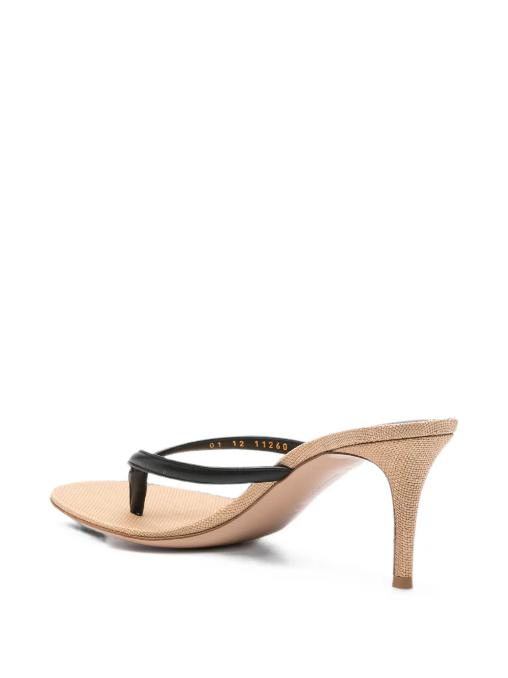 Gianvito Rossi Calypso leather-strap heeled sandals Zwart