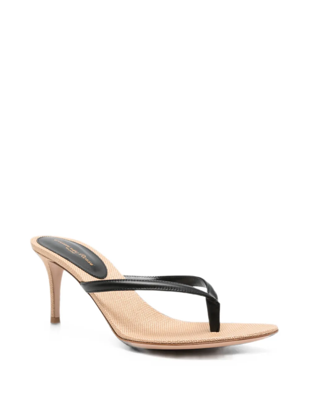 Gianvito Rossi Calypso leather-strap heeled sandals Zwart