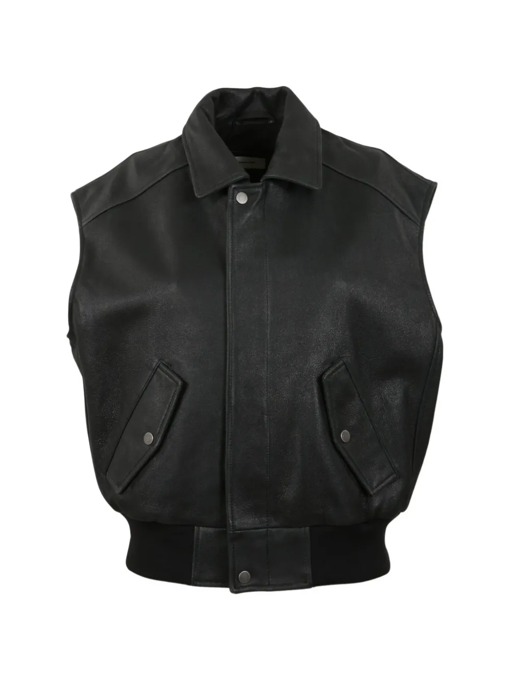 Haikure Val leather gilet - Nero