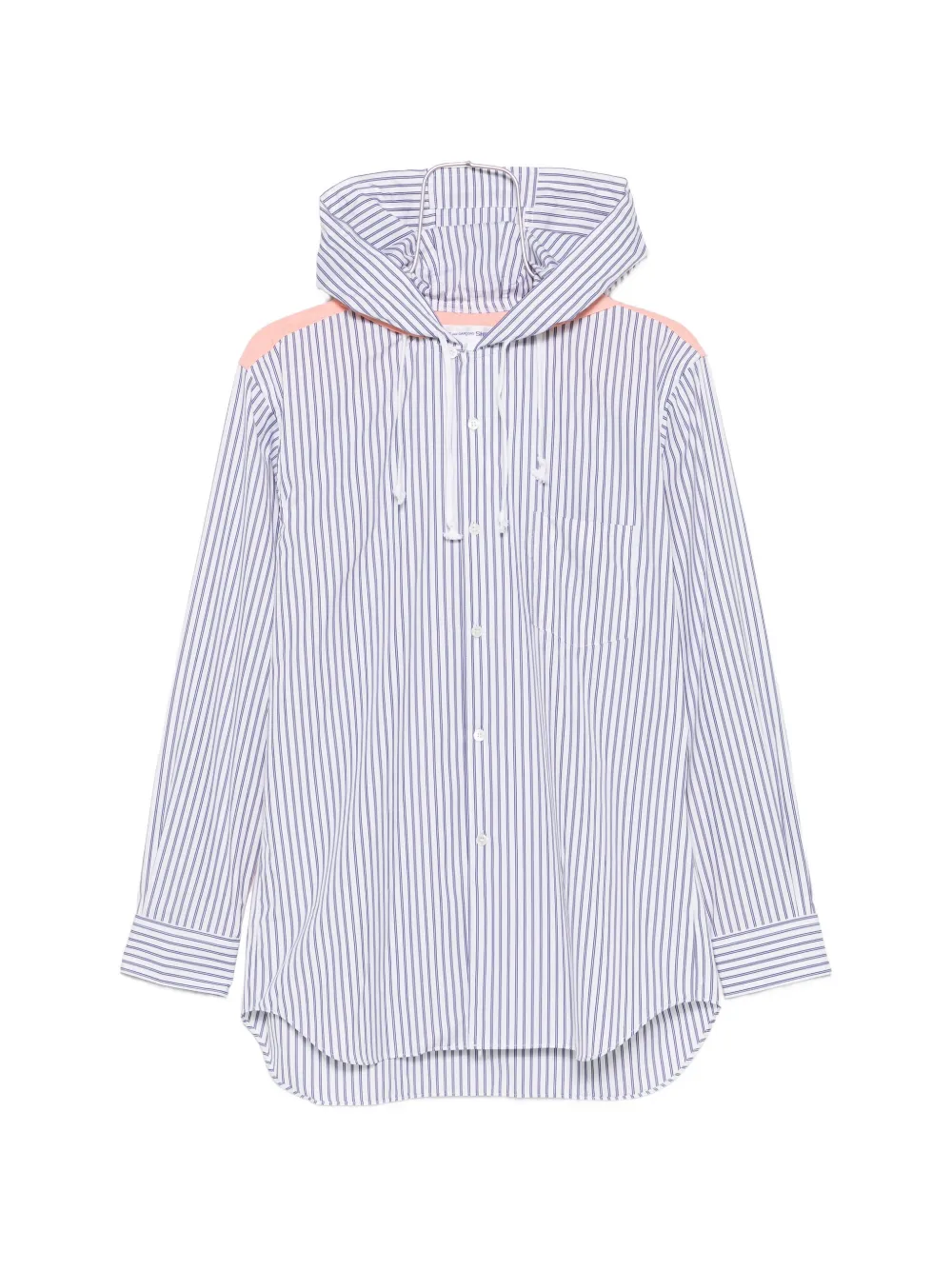 Comme Des Garçons Shirt striped double-hood shirt - Blau