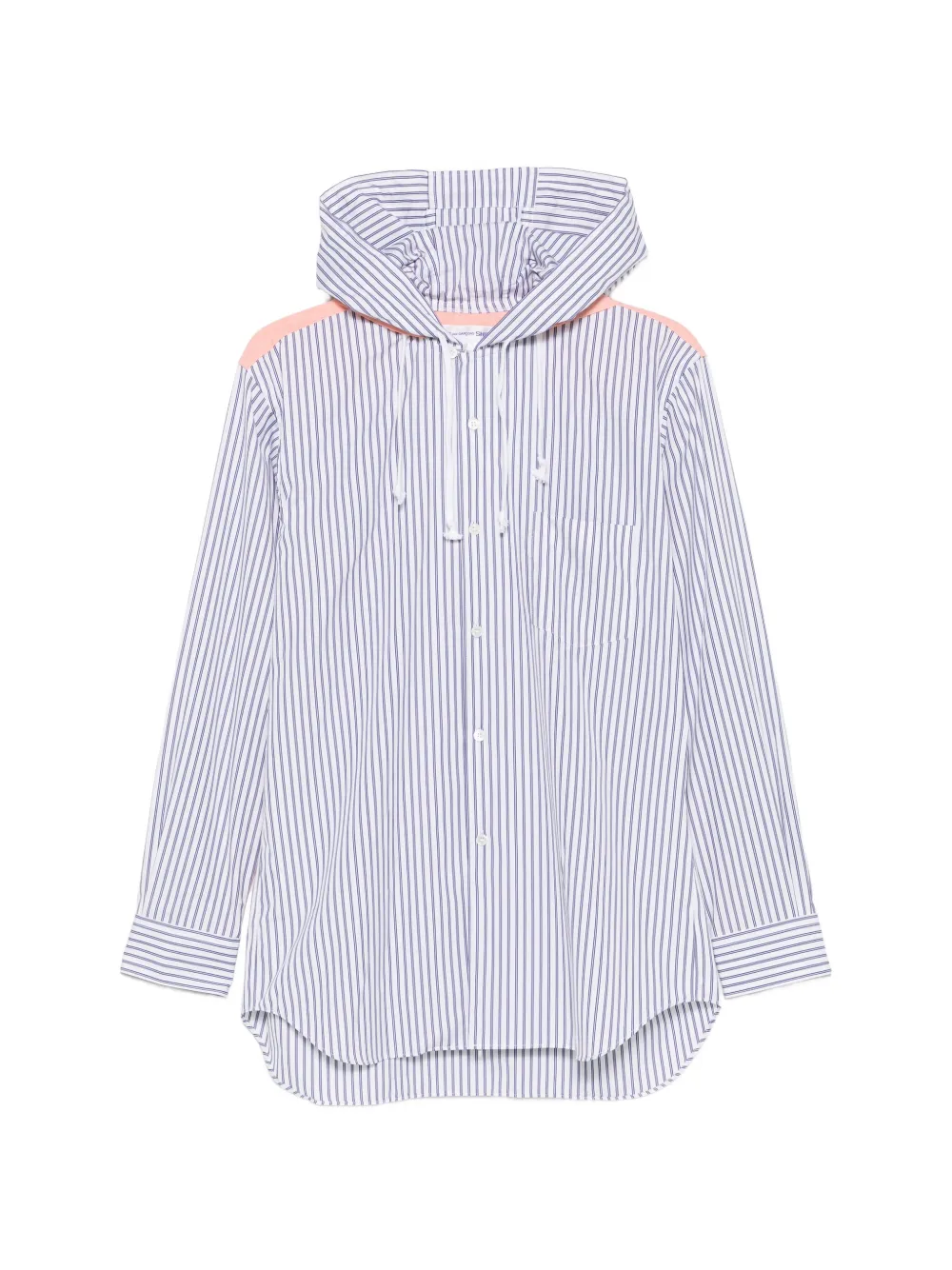 Comme Des Garçons Shirt striped double-hood shirt - Blu
