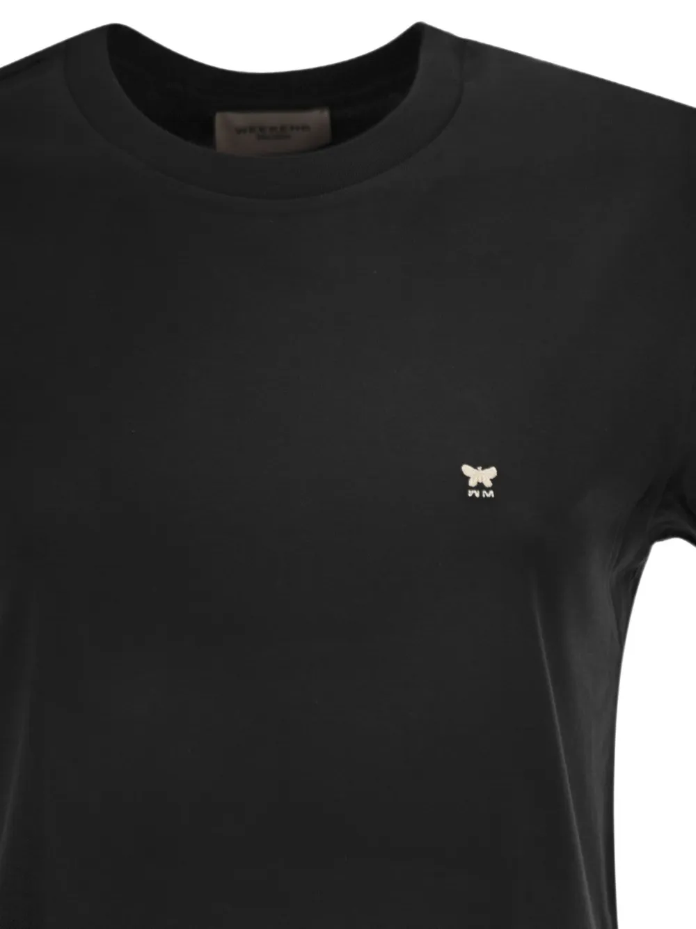 Weekend Max Mara Straight T-shirt met geborduurd logo Zwart
