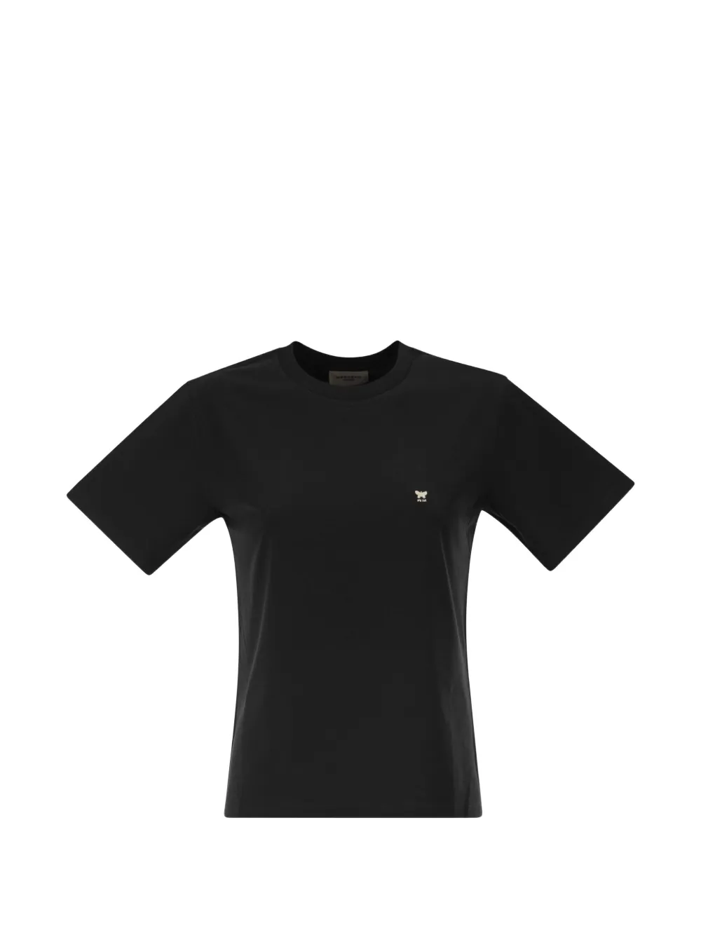 Weekend Max Mara embroidered-logo straight-fit T-shirt - Nero