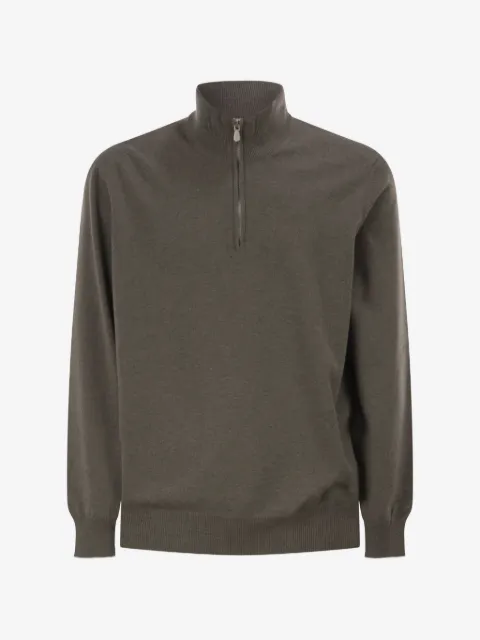 Brunello Cucinelli Strickpullover aus Kaschmir mit kurzem Reißverschluss