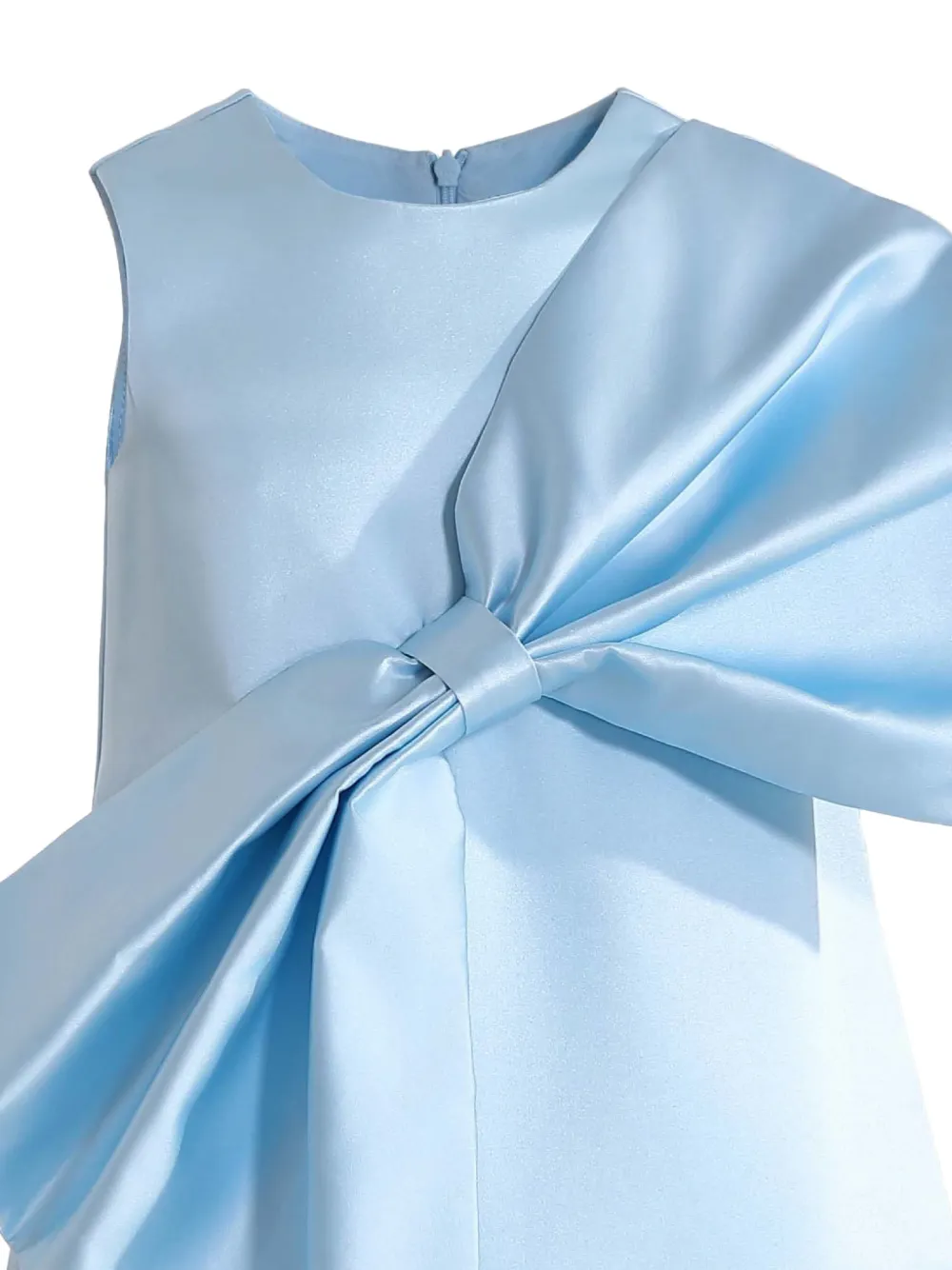 Tulleen Dahlielle jurk met ruches en oversized strik Blauw
