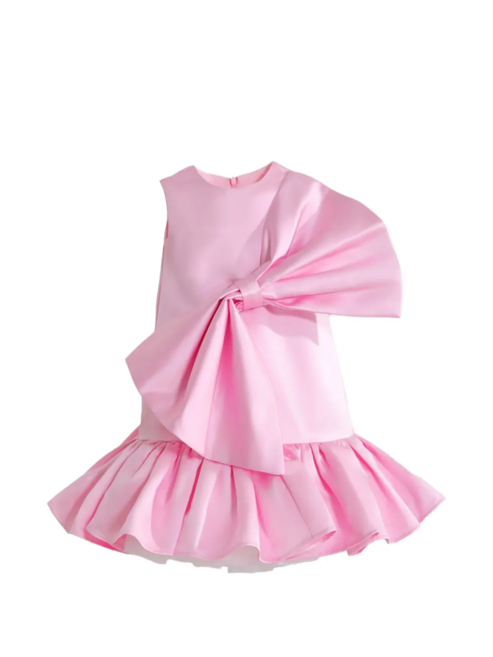 Tulleen Dahlielle bow-detail ruffled dress - Rosa