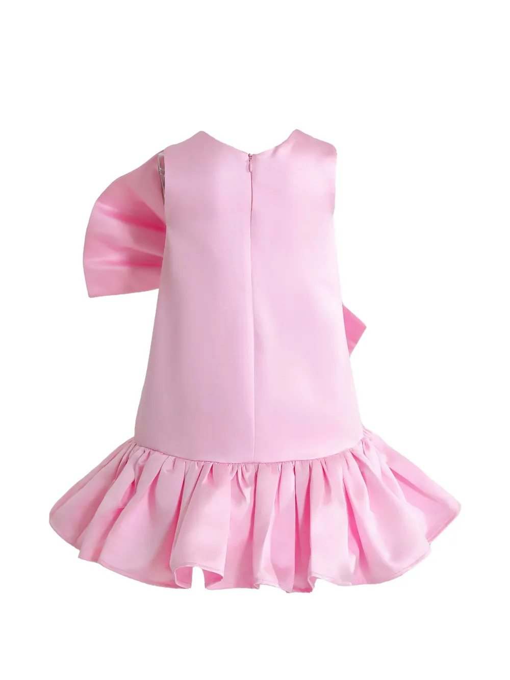 Tulleen Dahlielle jurk met strik-detail en ruches Roze