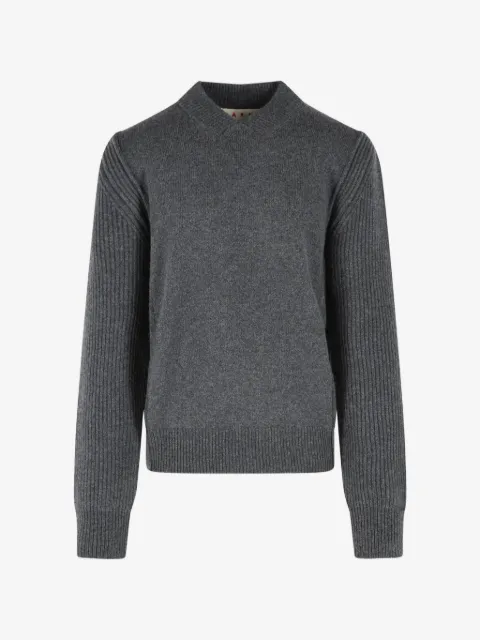 Marni ribbed-knit V-neck sweater