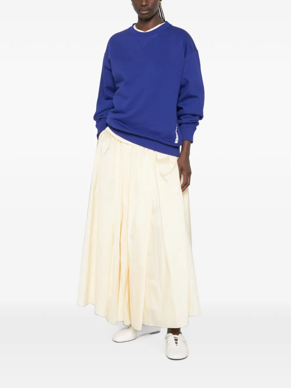 Jil Sander Sweater met logoprint Blauw