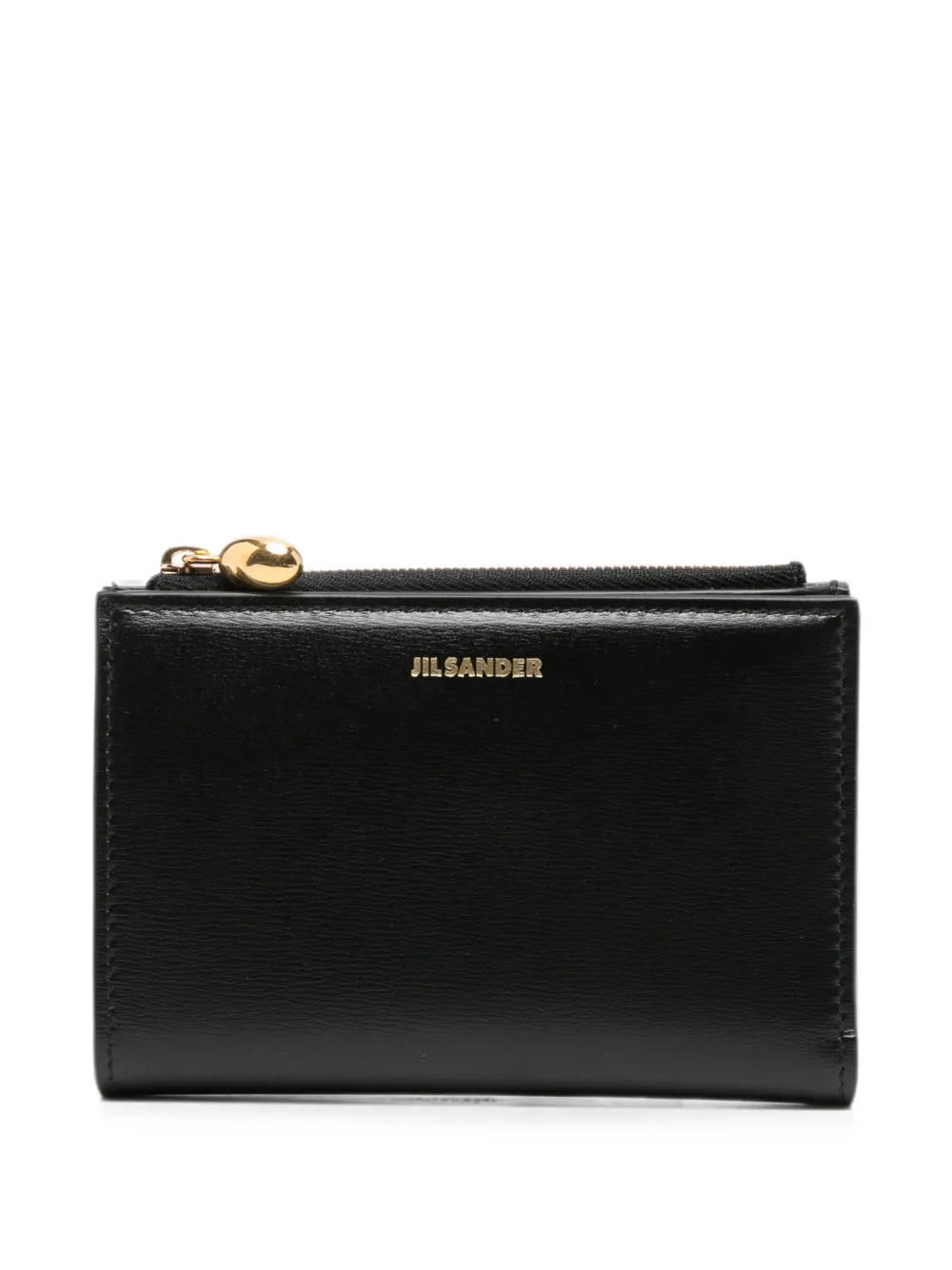 Jil Sander logo-print bi-fold wallet - Nero