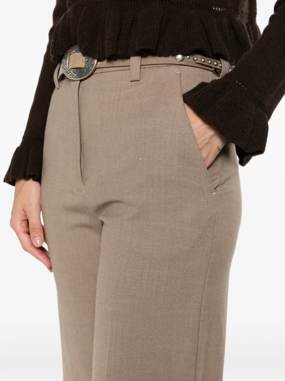 Maje Geplooide broek Beige