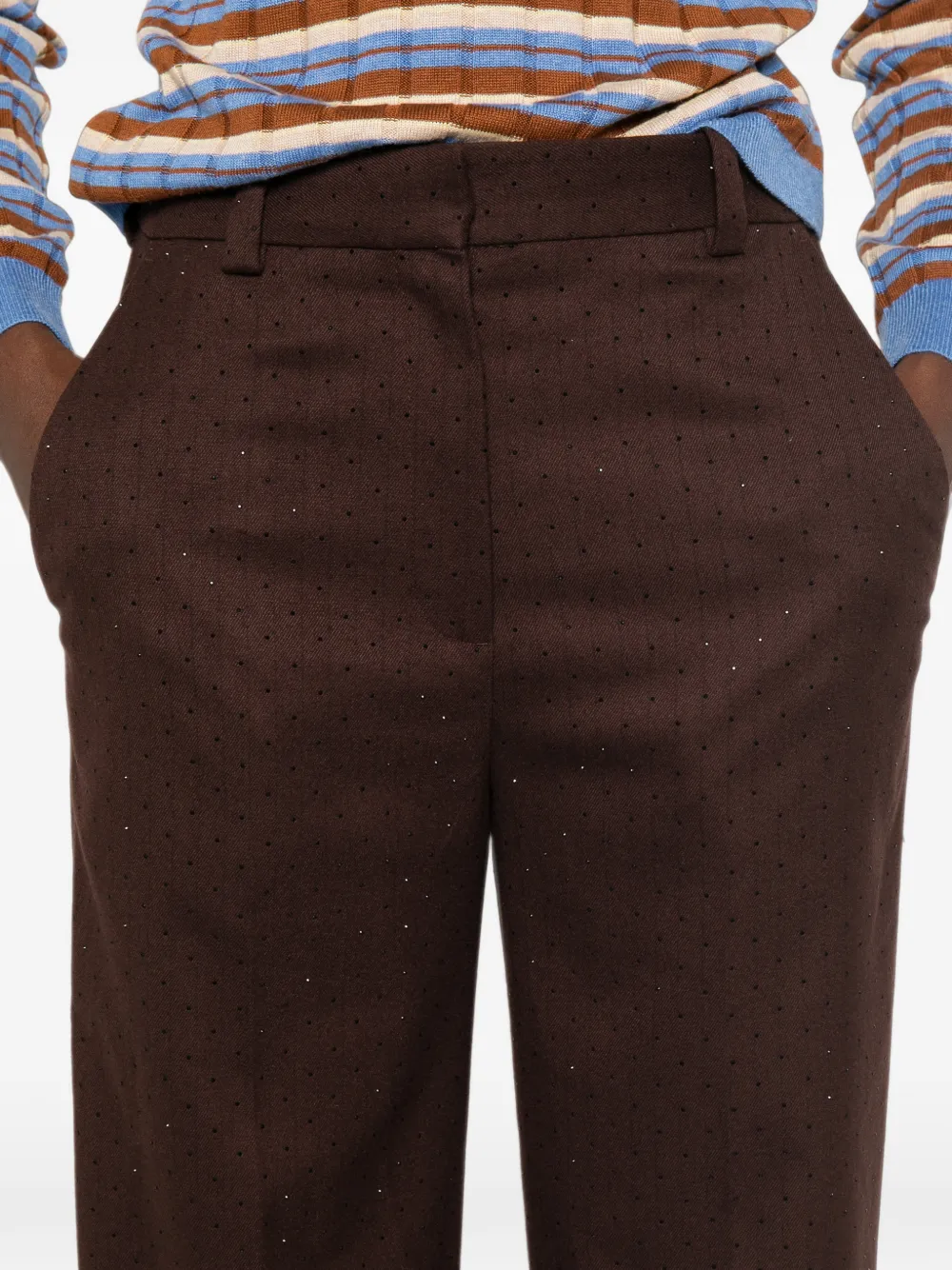 Maje Straight broek Bruin