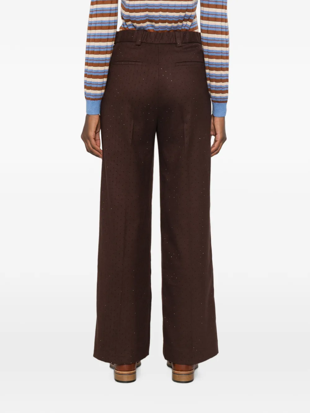 Maje Straight broek Bruin