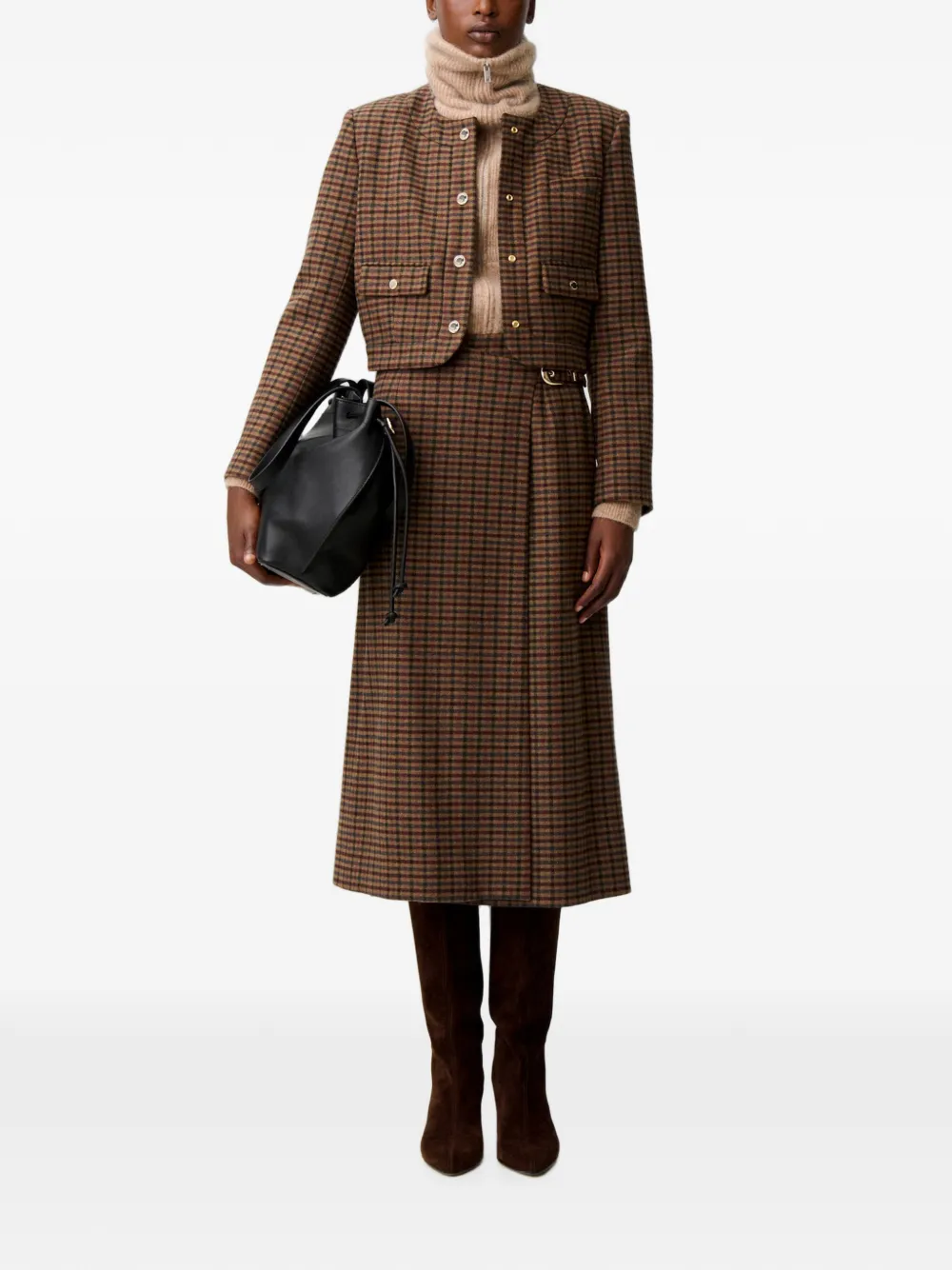 Claudie Pierlot Straight geruit jack Bruin
