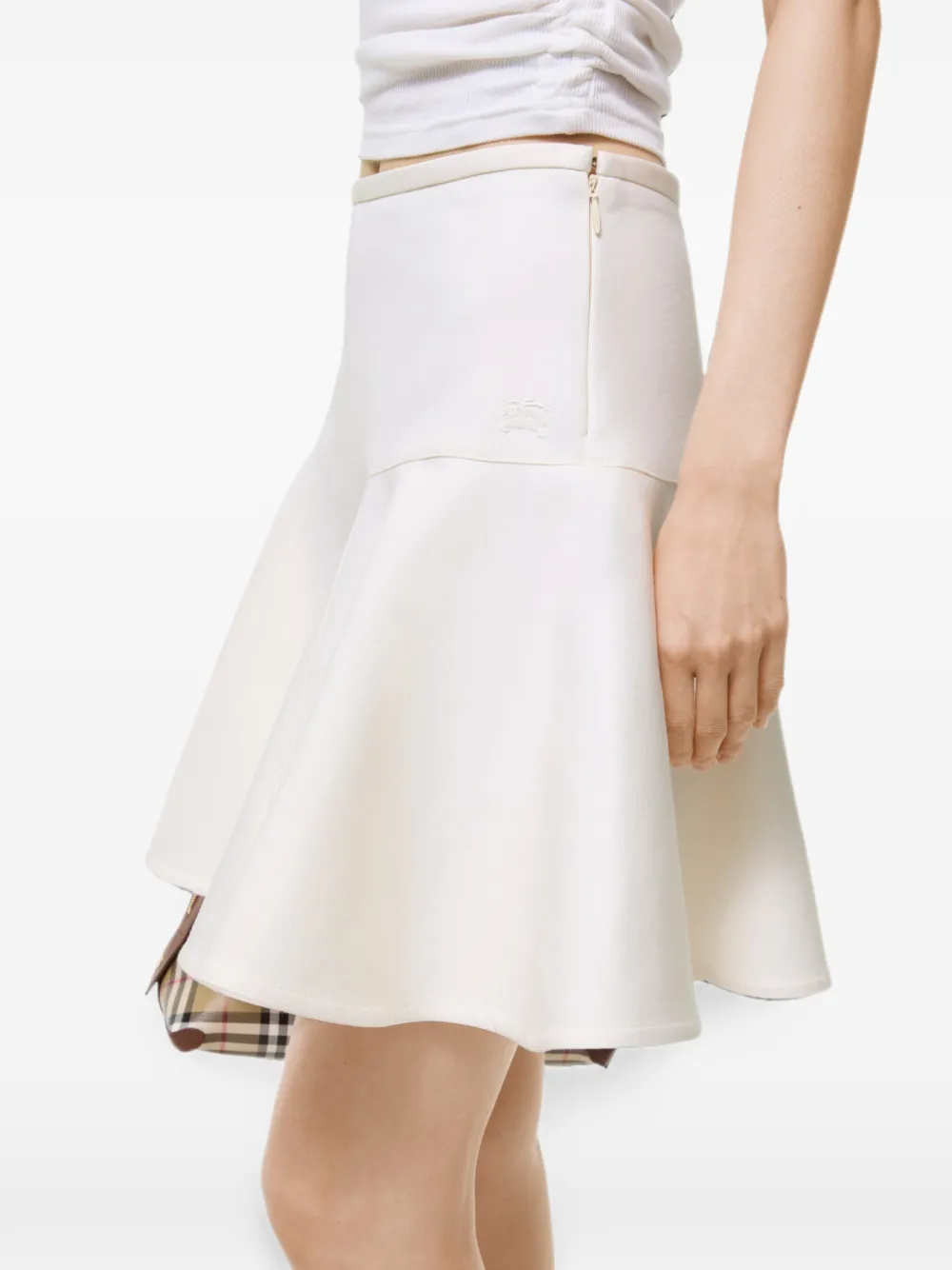 Burberry Mini-rok met katoenen print Wit
