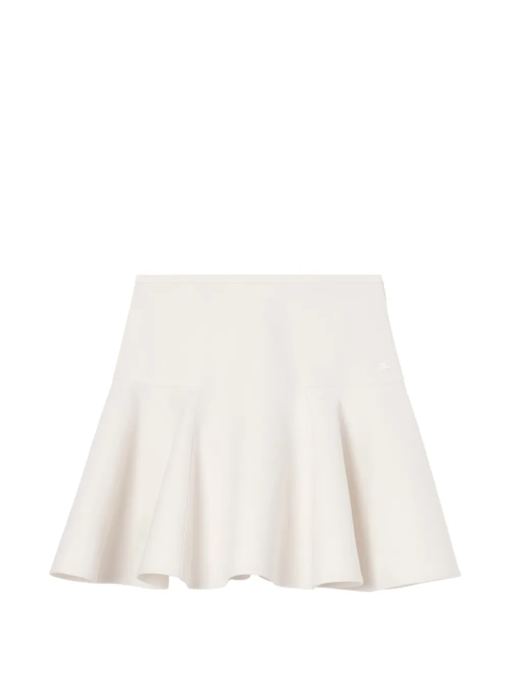 Burberry fit-and-flare cotton mini skirt - White