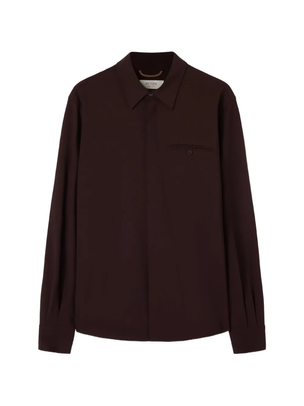 RETORI welt-pocket shirt - Marrone