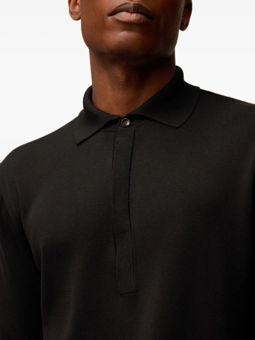 RETORI Poloshirt met knopen Zwart
