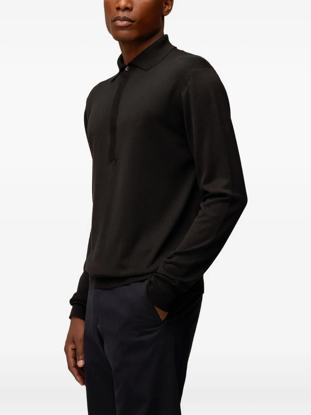 RETORI Poloshirt met knopen Zwart