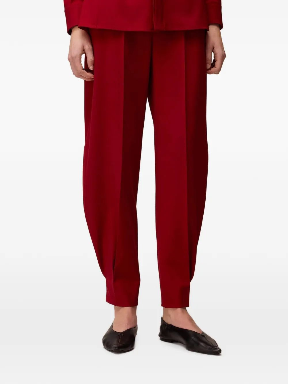 RETORI Broek met barrelpijpen Rood
