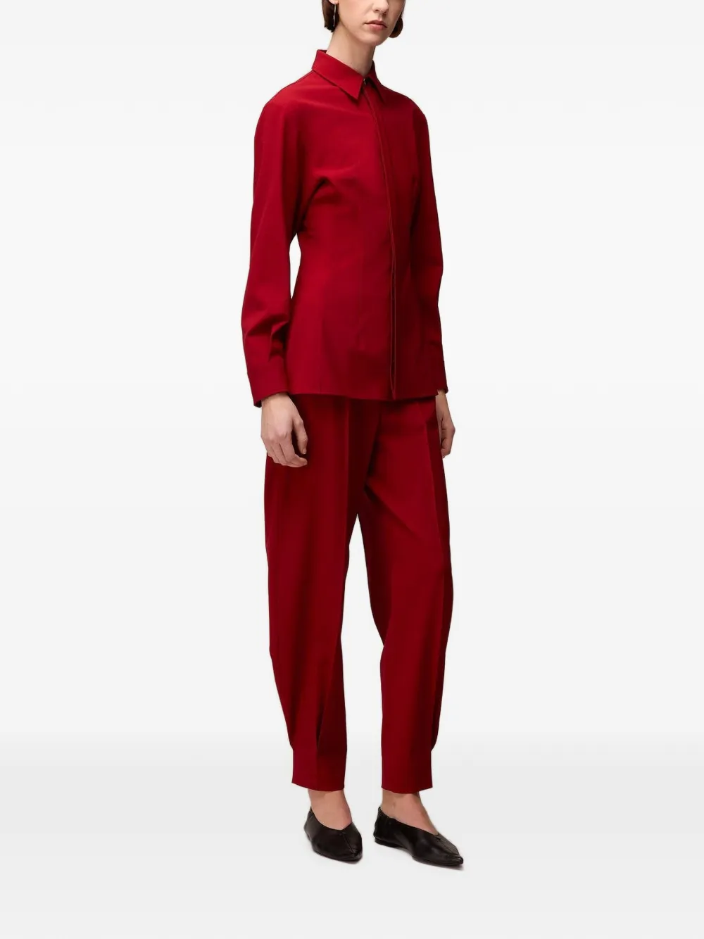 RETORI Broek met barrelpijpen Rood