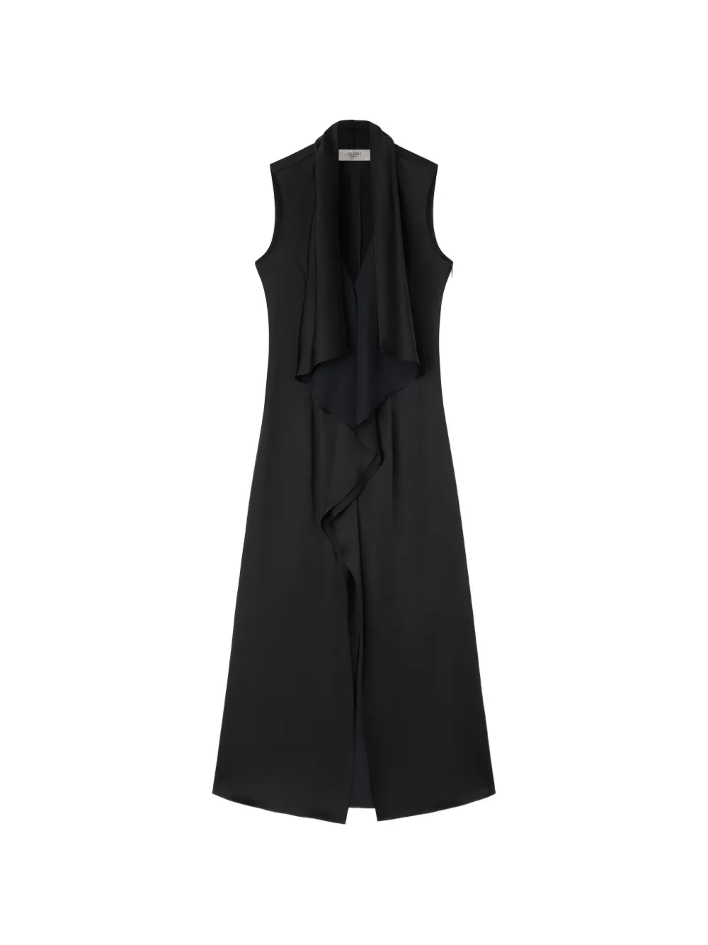 RETORI draped midi dress - Nero