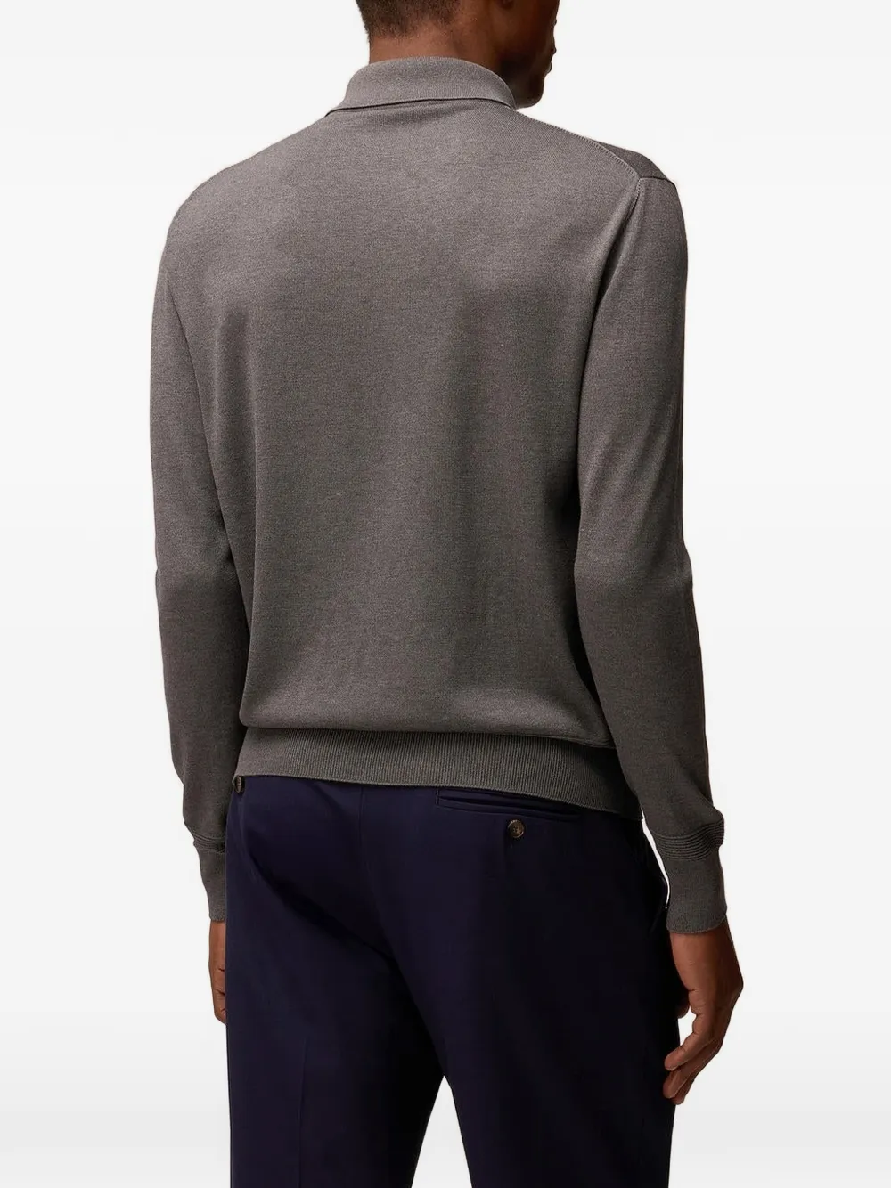 RETORI Poloshirt met lange mouwen Grijs