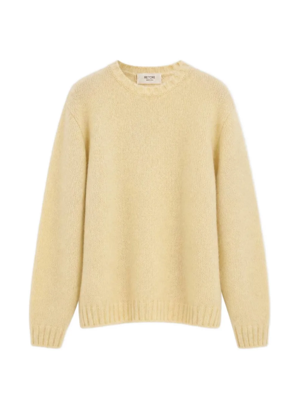 RETORI brushed cashmere sweater - Yellow