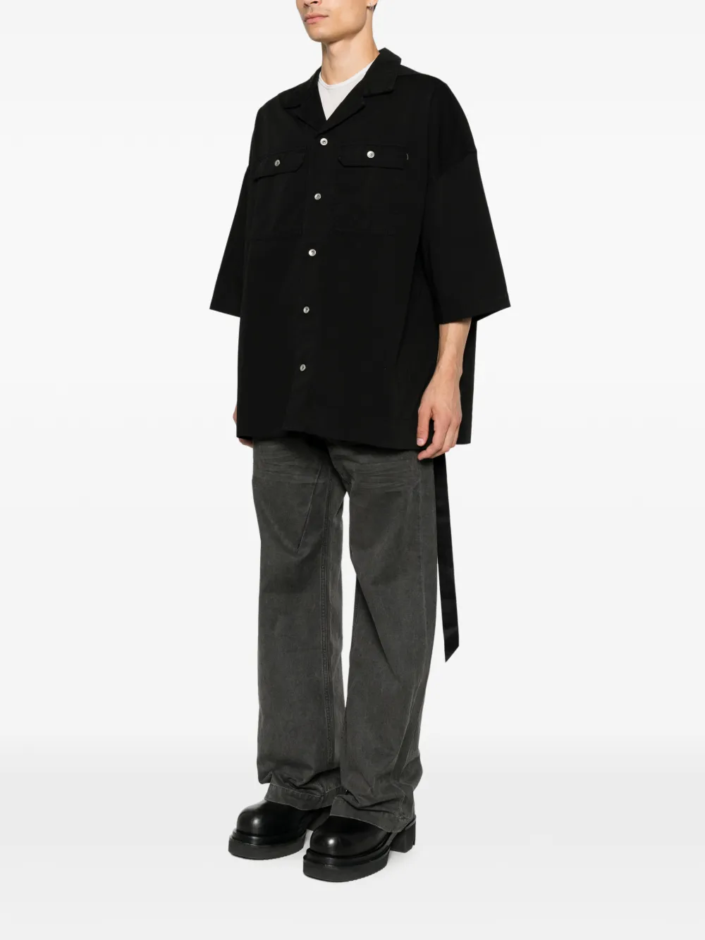 Rick Owens DRKSHDW Overhemd met korte mouwen Zwart