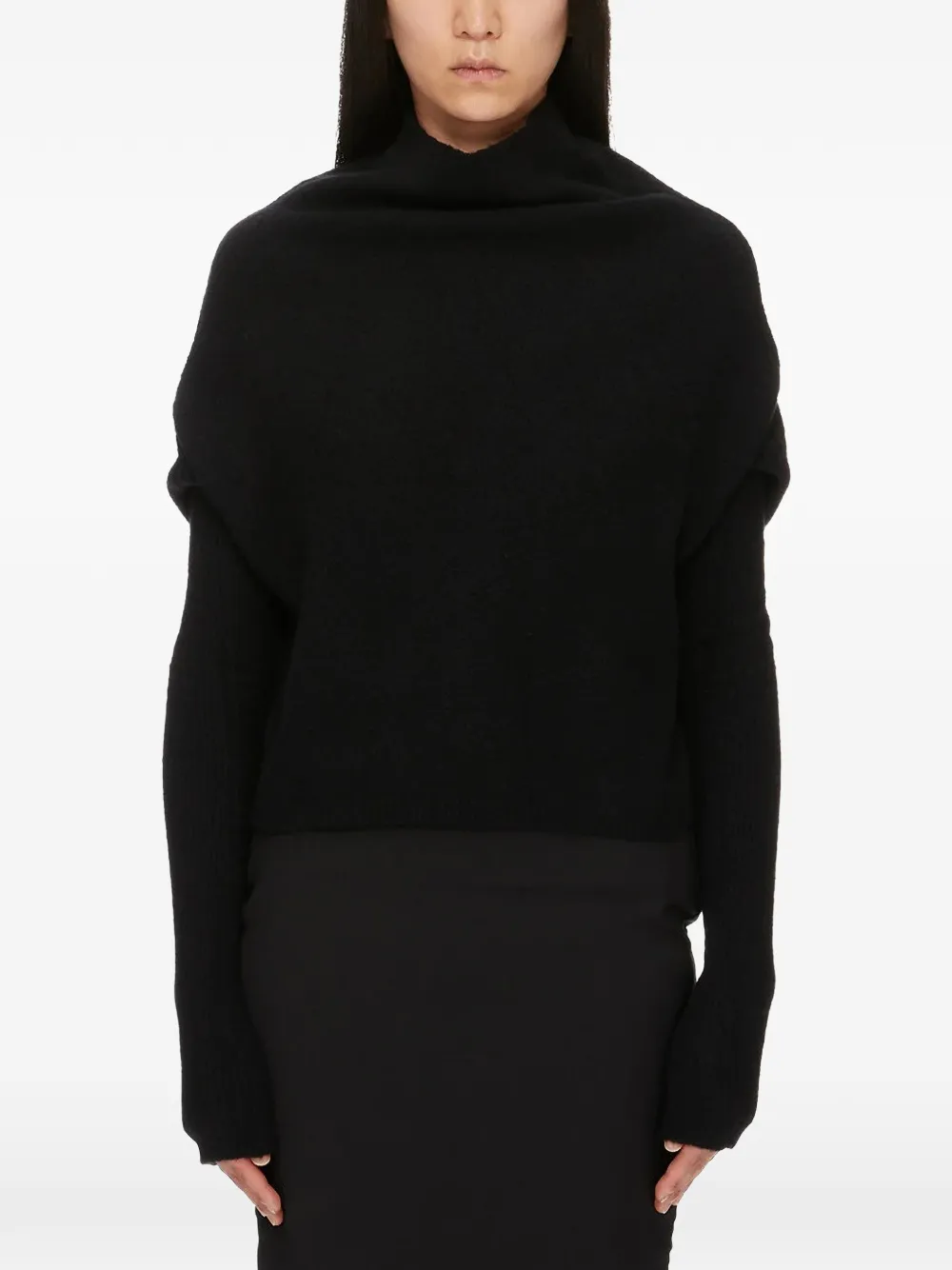 Rick Owens Crater ribbed-knit virgin-wool sweater - Nero
