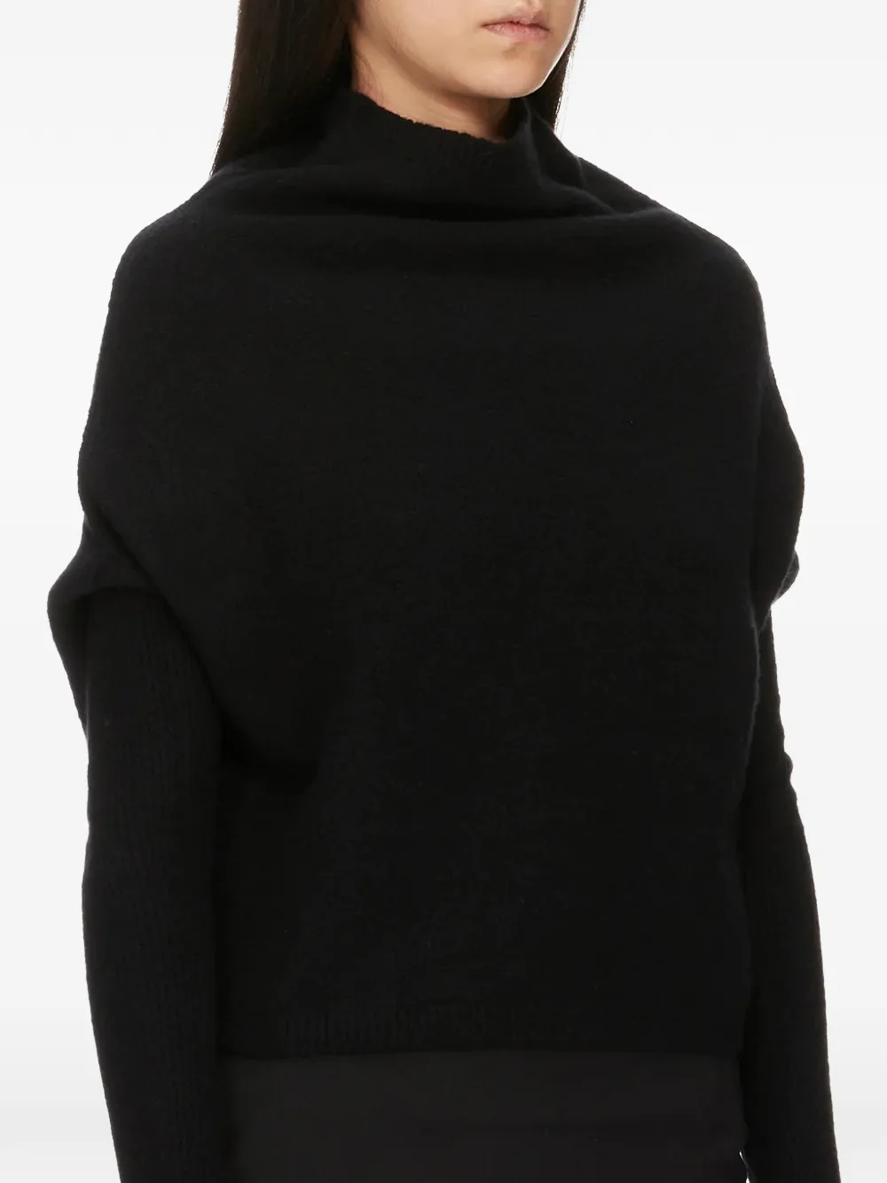 Rick Owens Crater ribgebreide trui van scheerwol Zwart