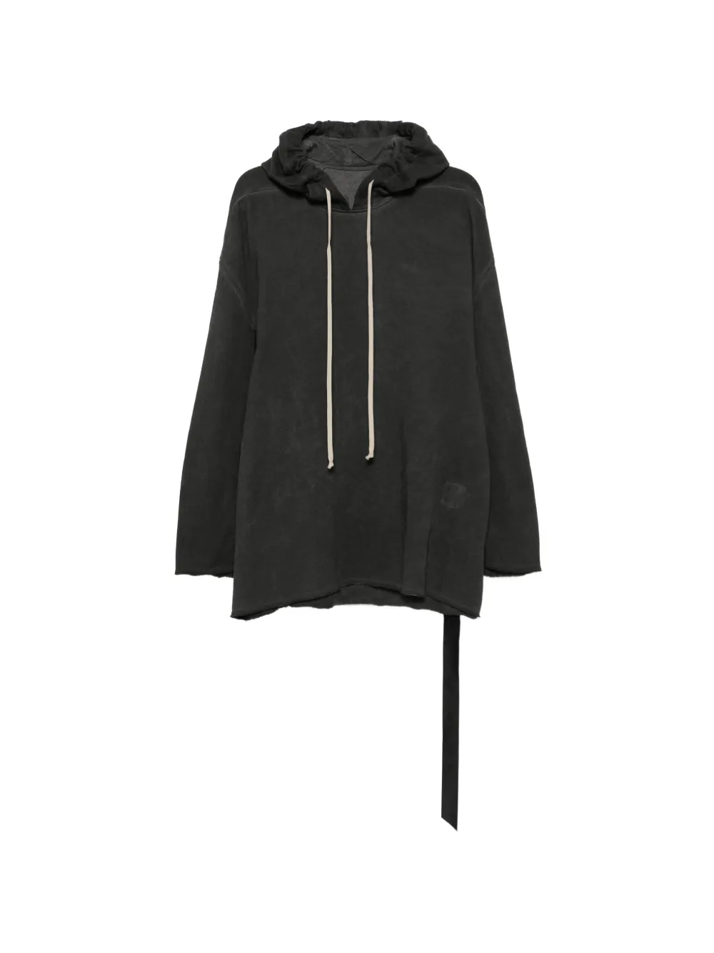 Rick Owens DRKSHDW drawstring raw-cut hoodie - Nero