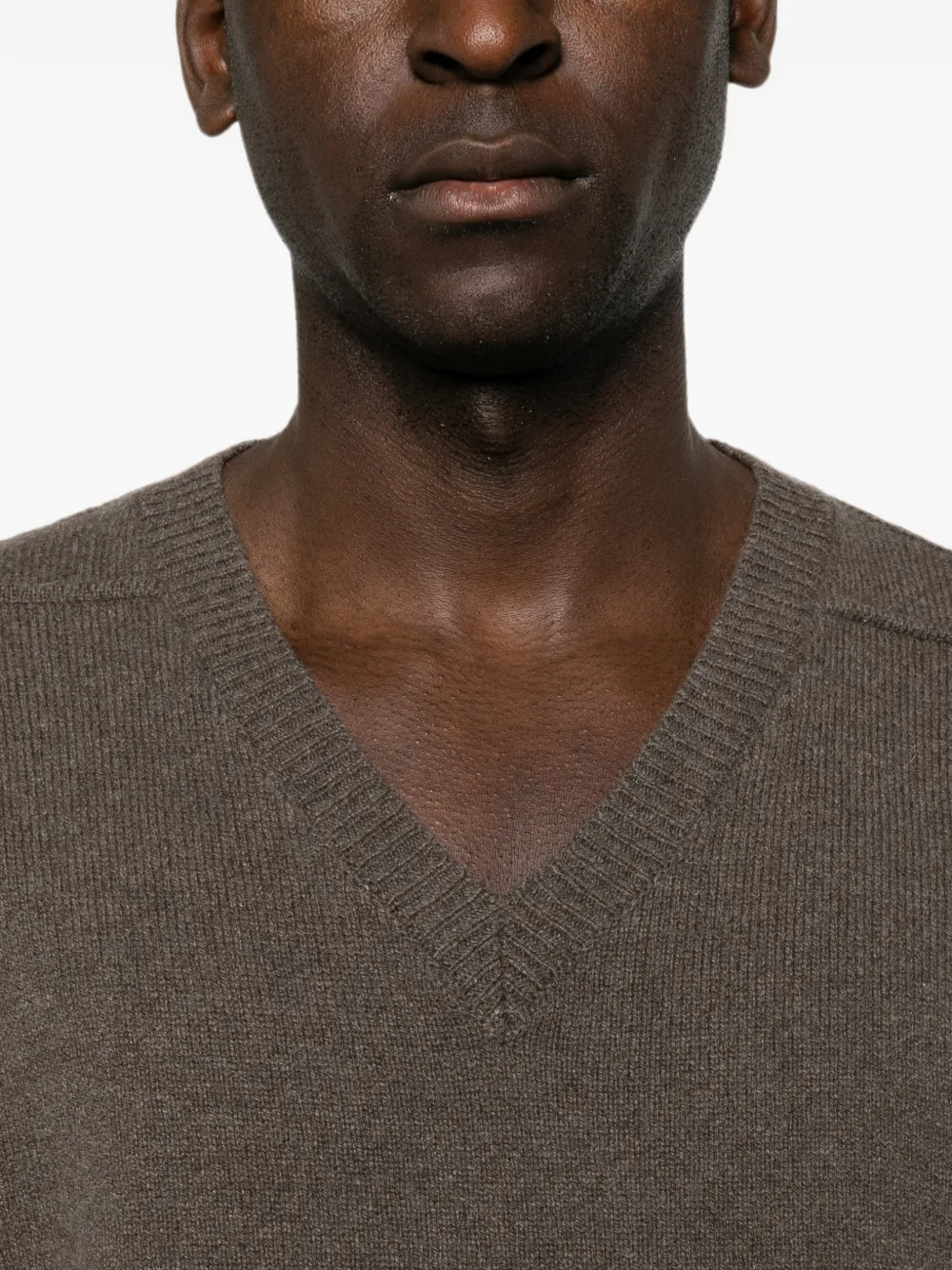 Rick Owens Tommy trui met V-hals Bruin