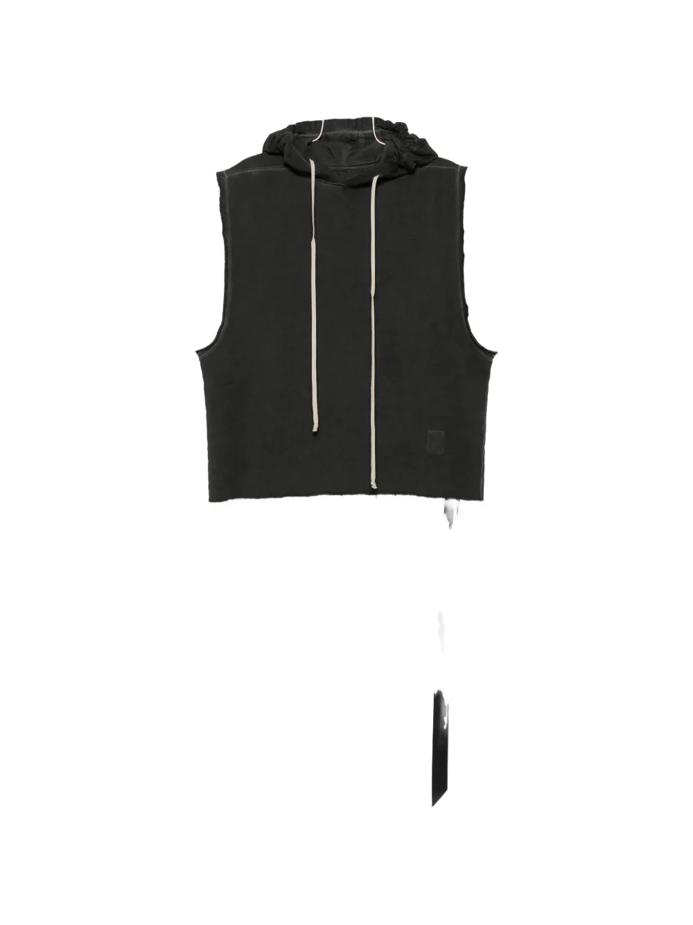 Rick Owens DRKSHDW sleeveless drawstring hoodie - Nero