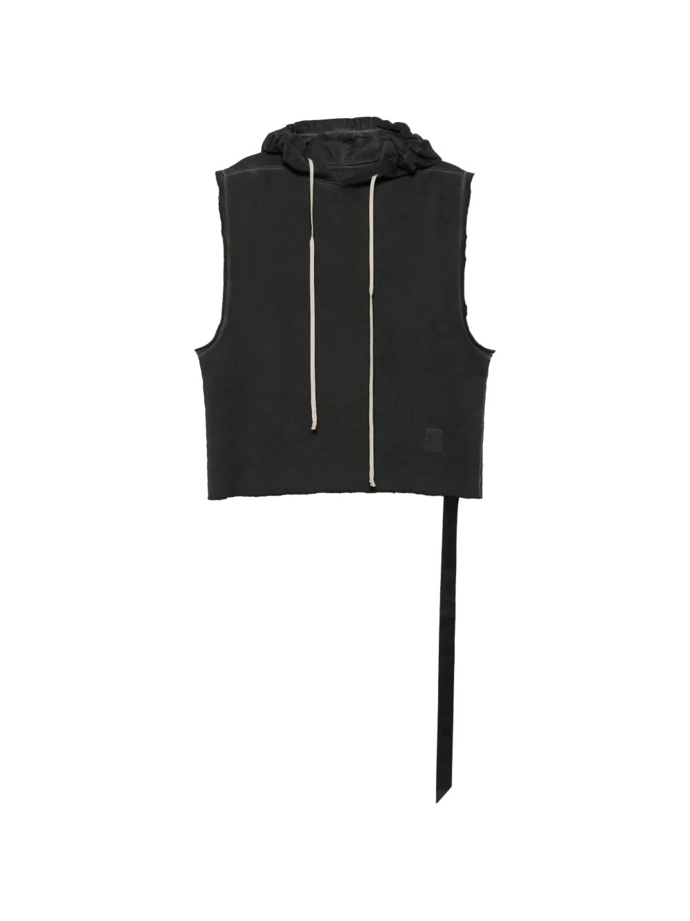 Rick Owens DRKSHDW sleeveless drawstring hoodie - Nero