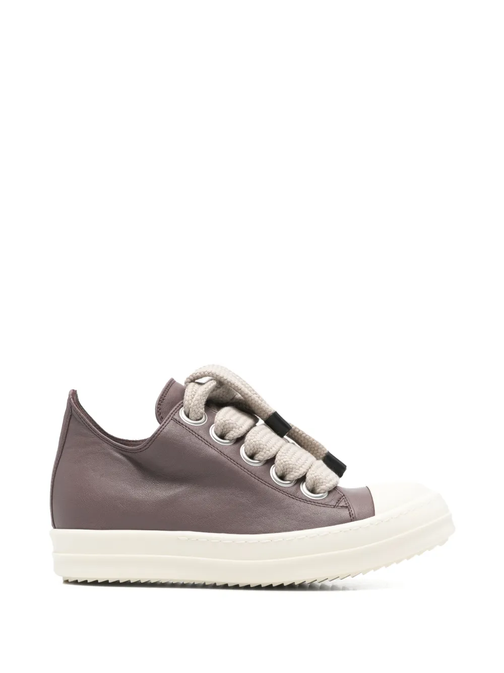 Rick Owens jumbo-lace leather sneakers